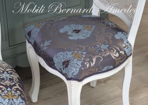 SE09 SL3 White Parisian Chair Damask Fabric In Seat 05
